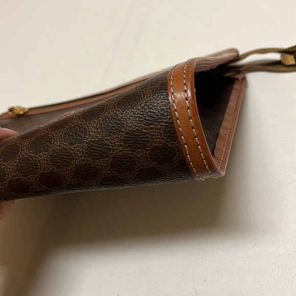 CELINE leather canvas clutch - Picture 9 of 17